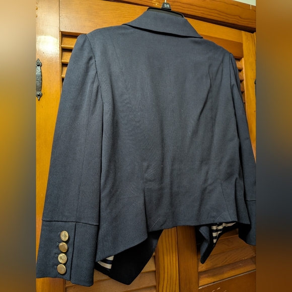 Guess Women's Navy Blazer with Gold Buttons - Picture 6 of 9